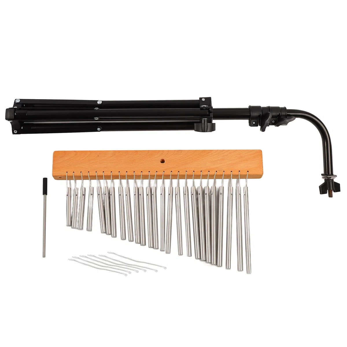 Violin-Windspiel, Schöner Klang mit Verstellbarem Stativ für Musikunterricht und Kirchendekoration, Metall-Aluminium-Legierung und Holzsockel, 1 Set