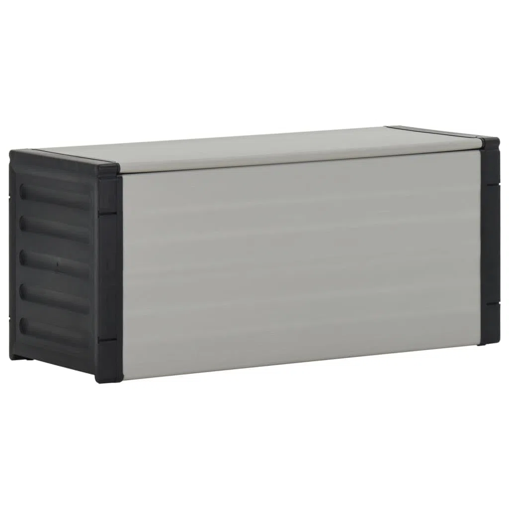 Mülltonnenbox Grau 85 x 34 x 40 cm aus PVC und PP für Recycling Trennung, mit Deckel und geruchsschutz für Küche, Bad, Büro und Garten, leicht zu reinigen und umzusetzen