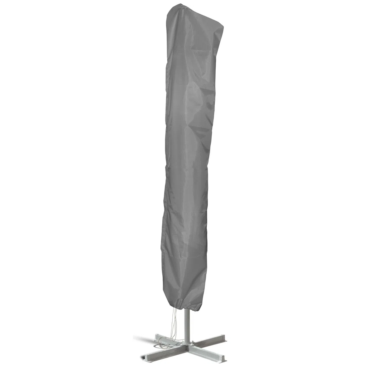 paramondo Sonnenschirm-Schutzhülle, mit Reißverschluss & Bedienstab, XL, 275 x 53/63 cm, Grau