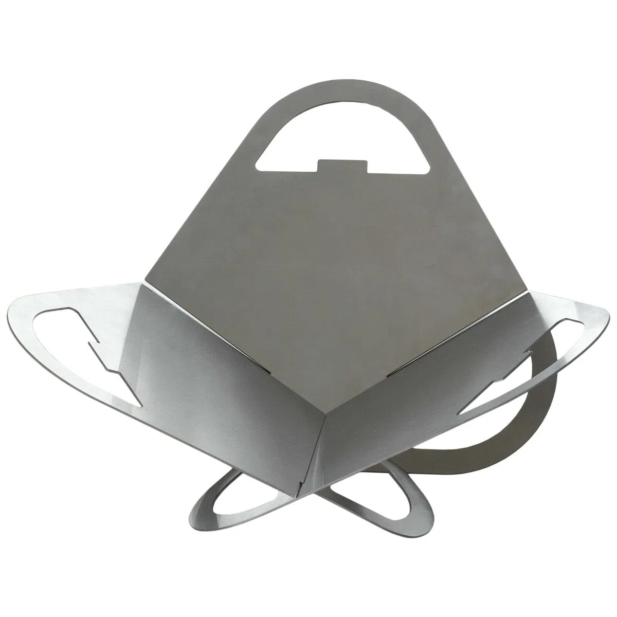 Feuerstelle 56 x 56 cm aus Edelstahl Mobile Feuerschale BBQ Lagerfeuer klappbar Gartenfeuer Feuerkorb Feuertonne für Terrasse und Garten Grill