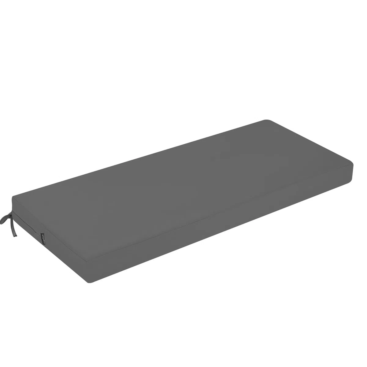 Bankauflage Outdoor, Bequeme Schaumstoff Bankkissen Sitzauflage, Wasserdicht Sitzkissen, Hollywoodschaukel Auflagen mit Bändern, Verdicktes Polster für Gartenmöbel 150x50 cm, Grau