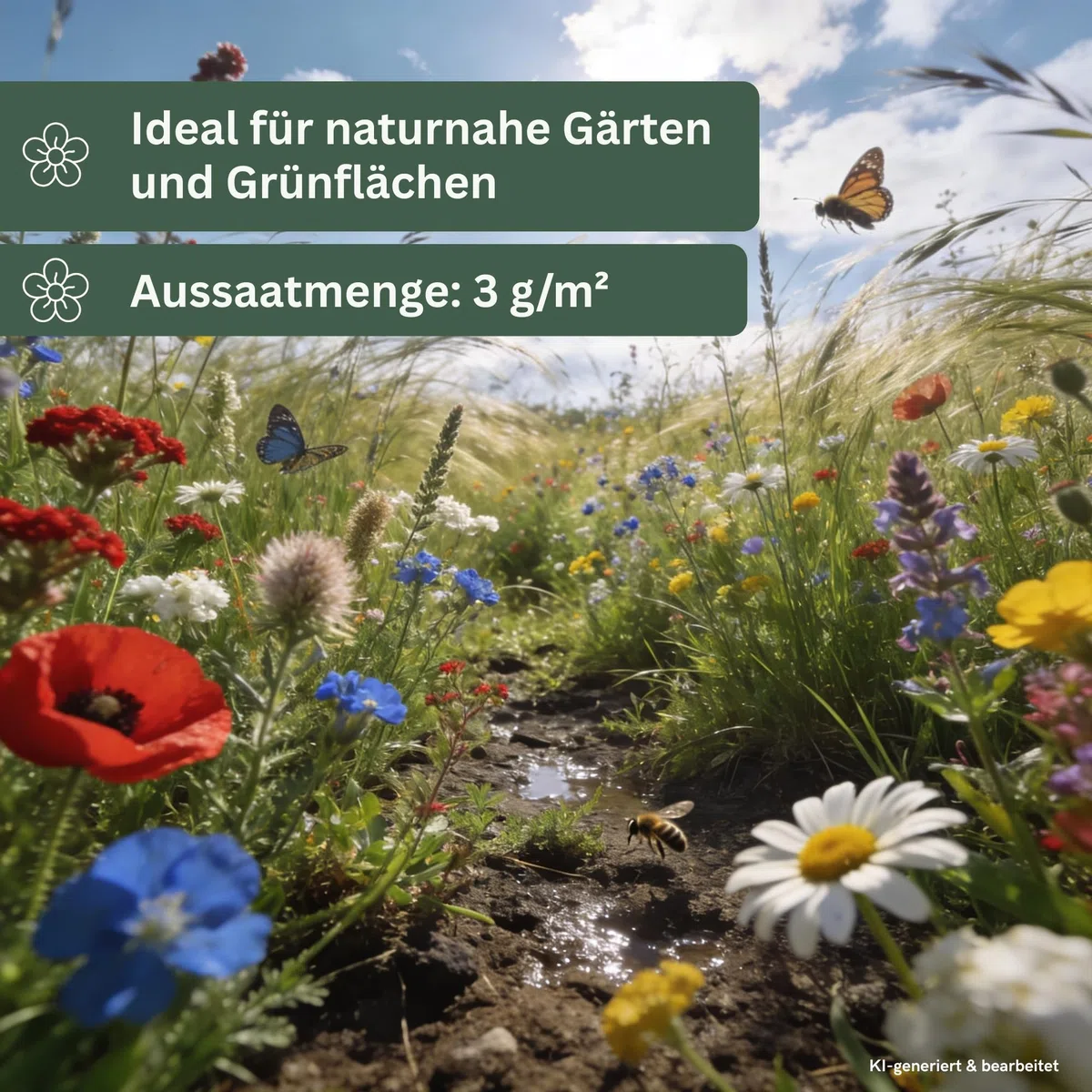 Blumenwiesen-Mischung nach L?BF Kleve-Kellen 1kg