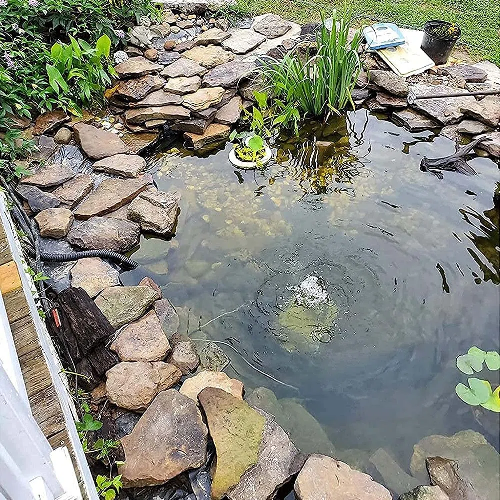 Schwarze Teichfolie, 8 x 8 m, Gummi, wasserdichte Membran für Teiche, reißfest und langlebig, vorgeschnitten