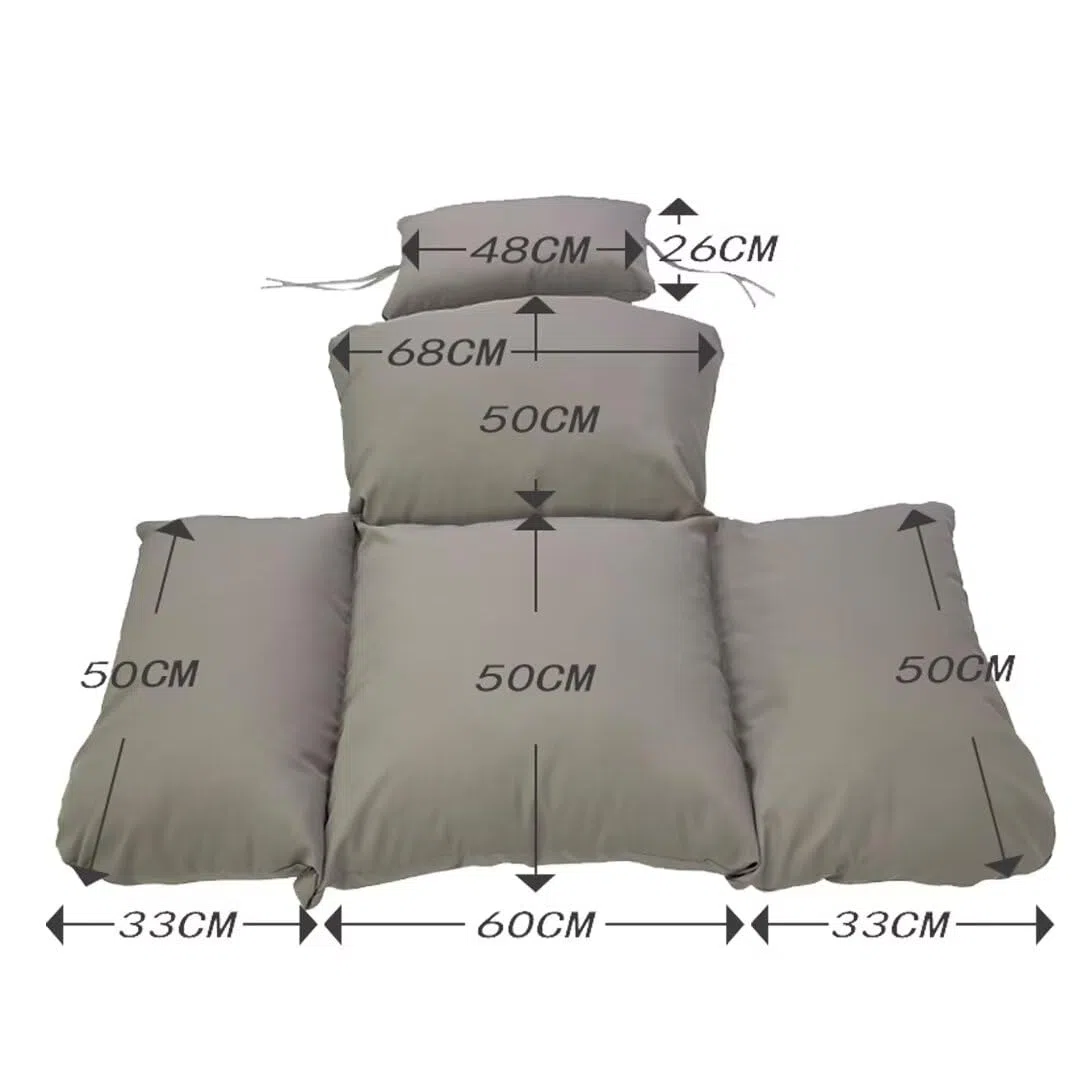 Hängesessel Kissen Outdoor, Wasserdicht Polster Hängekorb, Auflage für Polyrattan/Rattan Hängeschaukel, Schaukel Korb, Nur Schaukelkissen, Weinrot