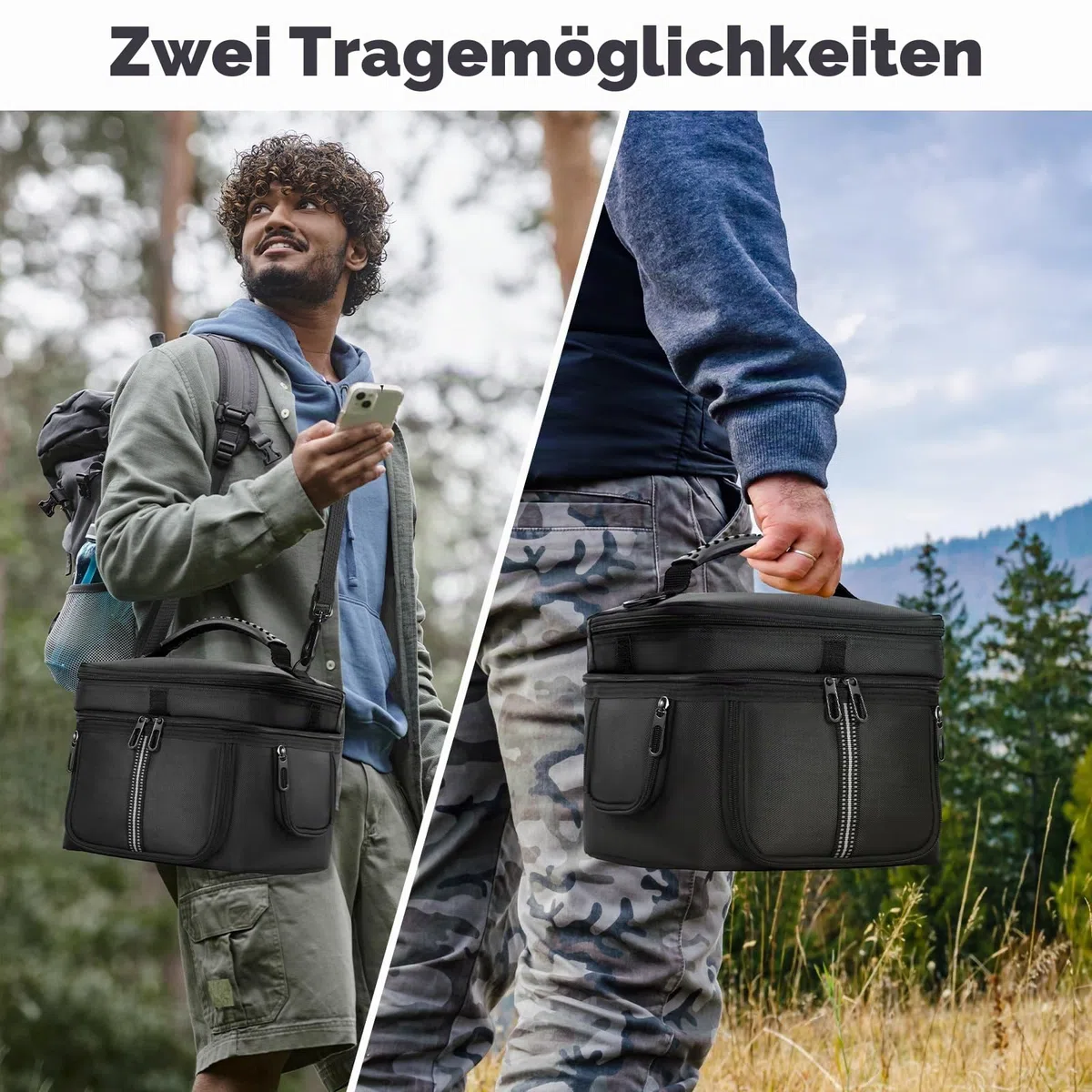 Tragetasche kompatibel mit ECOFLOW River 3/River 3 Plus tragbare Kraftstation, Aufbewahrungstasche mit verstellbarem Schulterriemen, weiche Abdeckung mit Reißverschluss, Taschen für Ladekabel