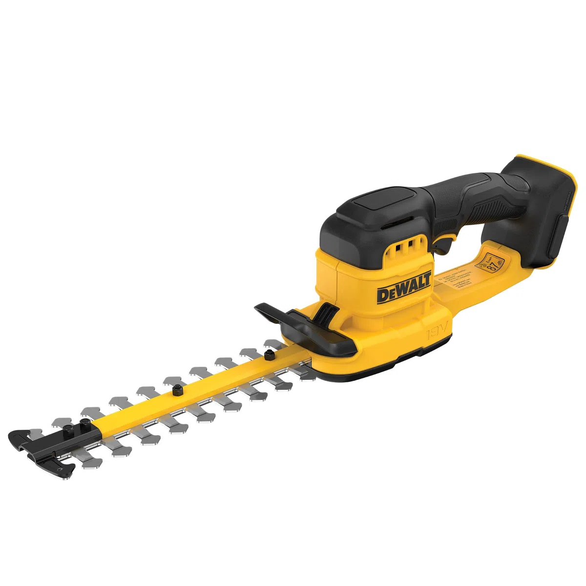 DEWALT Kompakte Heckenschere 18 V XR 20 cm mit vollflächiger Klingenhülle und Aufhängehaken. Leicht, Präzisionsklingen, XR-kompatibel, nur Werkzeug, DCMHT520N-XJ