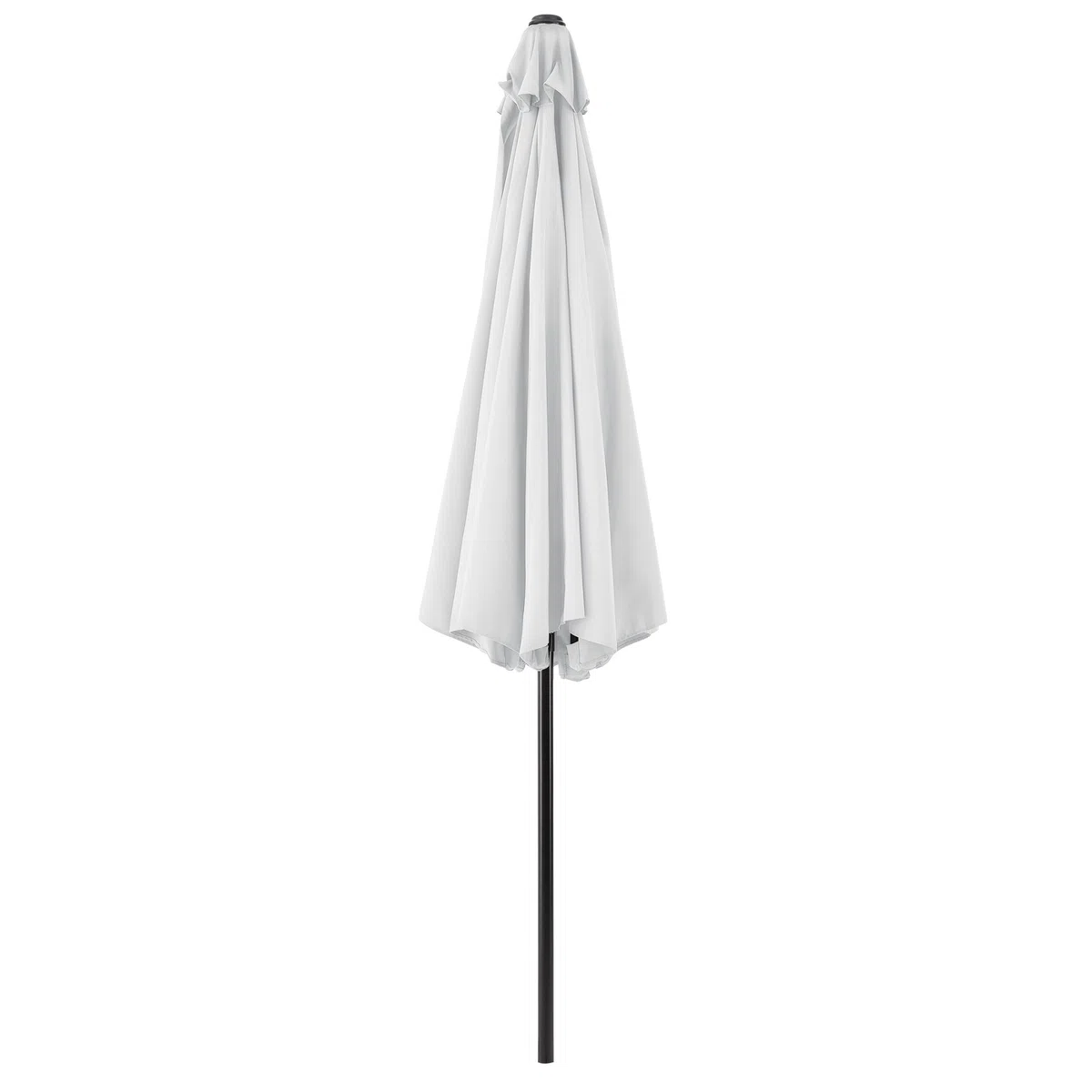 casa.pro Sonnenschirm ø300cm 160g/m² Schirm Marktschirm Kurbelschirm Garten Stahl Polyester Weiß