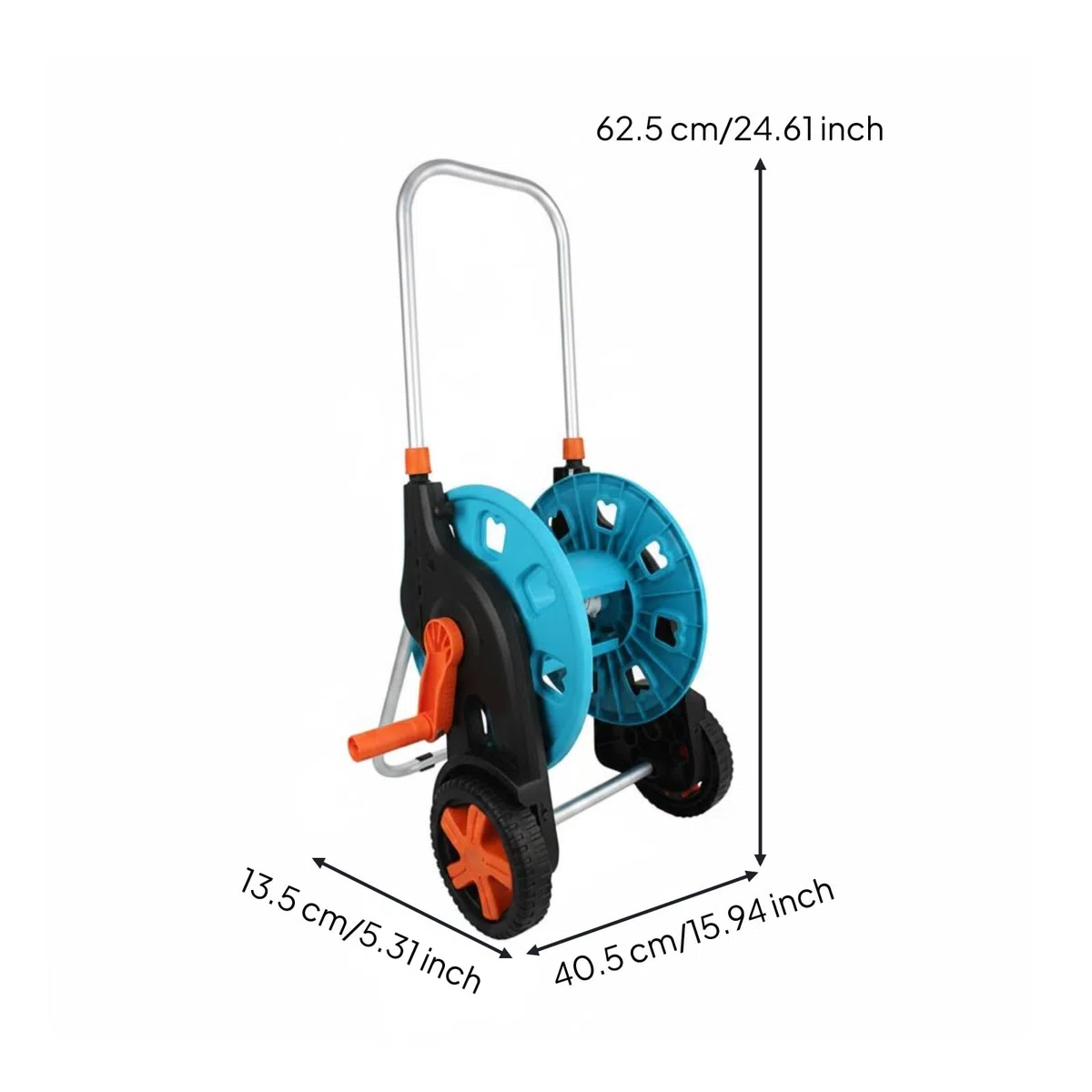 Beweglicher Gartenschlauchwagen mobiles Design fahrbarer Schlauchaufroller großes Fassungsvermögen Schlauchwagen für Garten, Außenbereich, Hof
