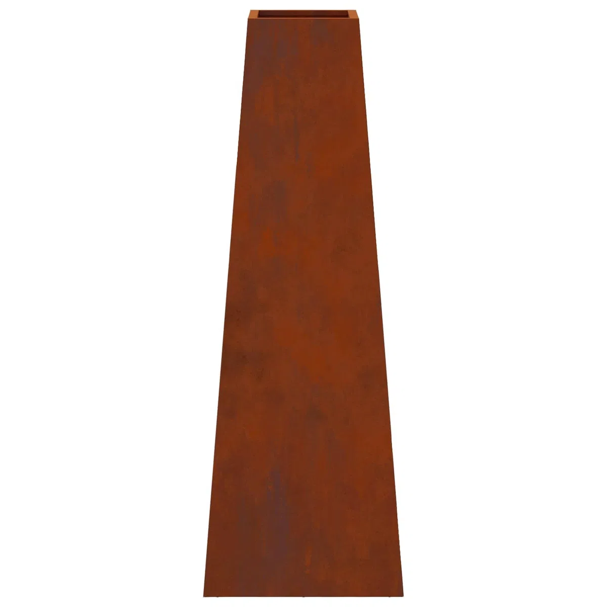 Feuerstelle Braun aus Wetterfeststahl 50 x 35 x 100 cm, kamin ofen feuerstelle schornstein optik für terrasse garten haus, outdoor wärme und deko