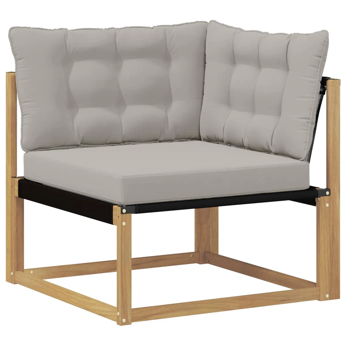 Gartenmöbelgarnitur Set 9-teilig aus massivem Akazienholz wetterfest Moderne Sitzgruppe für Terrasse Balkon Garten Esszimmer Wohnzimmer mit Tisch, Sofas, Sesseln, Aufbewahrung